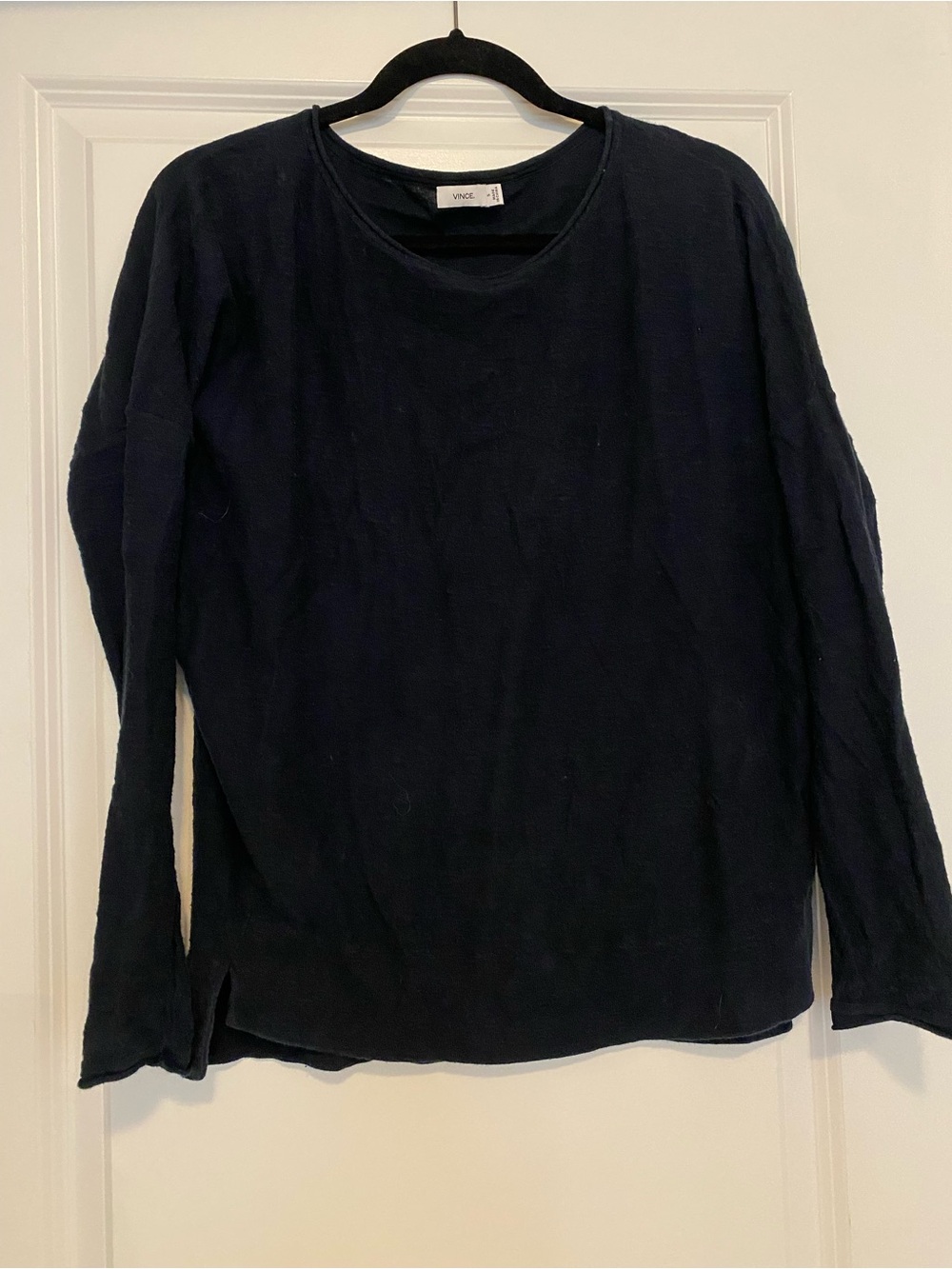 Vince Navy Crewneck Long Sleeve Sweater